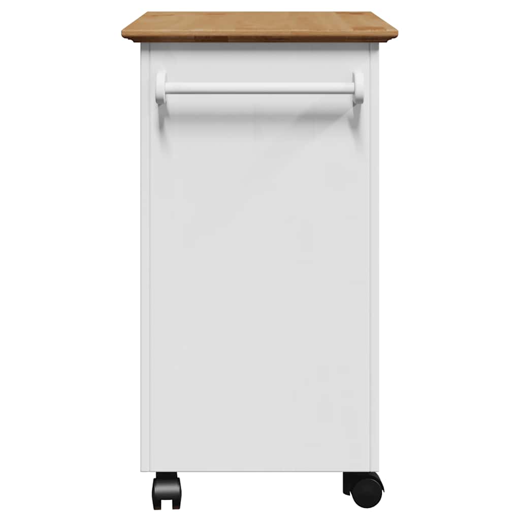 vidaXL Küchenwagen BODO Weiß und Braun 67,5x45x80 cm - Image 6
