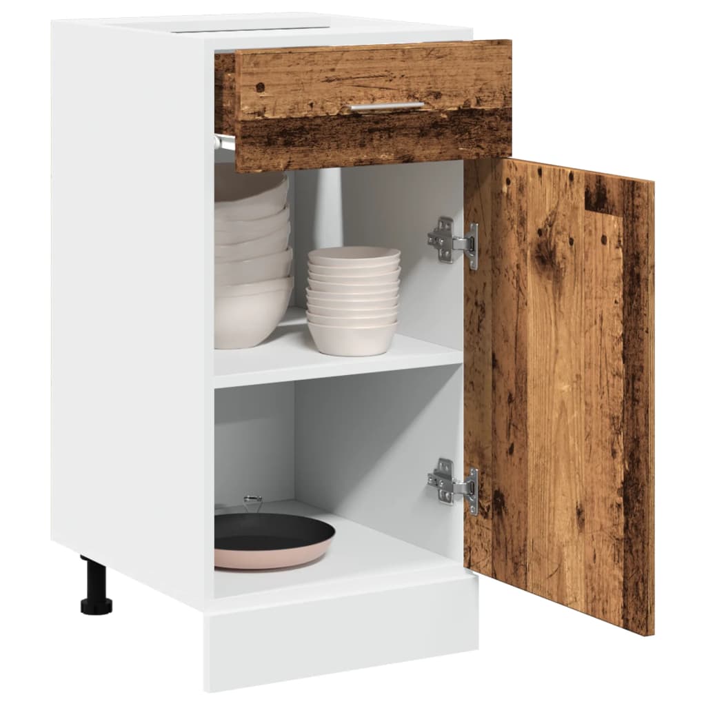 vidaXL Schubunterschrank Lyon Altholz-Optik 40x46x81,5 cm Holzwerkstoff