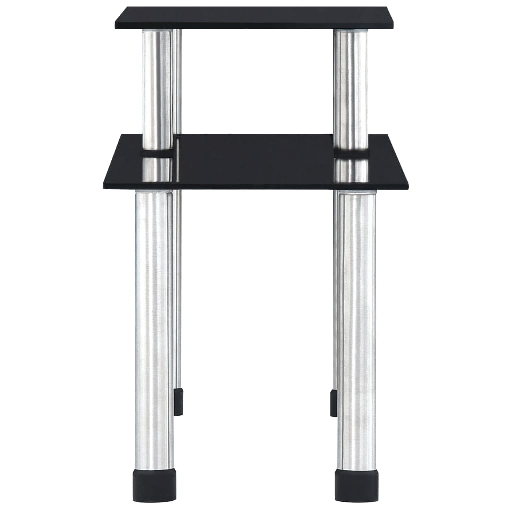 vidaXL Küchenregal Schwarz 45×16×26 cm Hartglas - Image 3