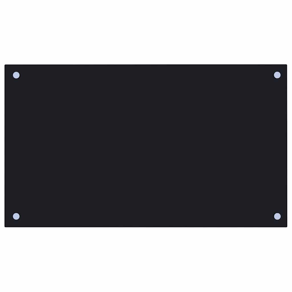 vidaXL Küchenrückwände 2 Stk. Schwarz 70x40 cm Hartglas - Image 4