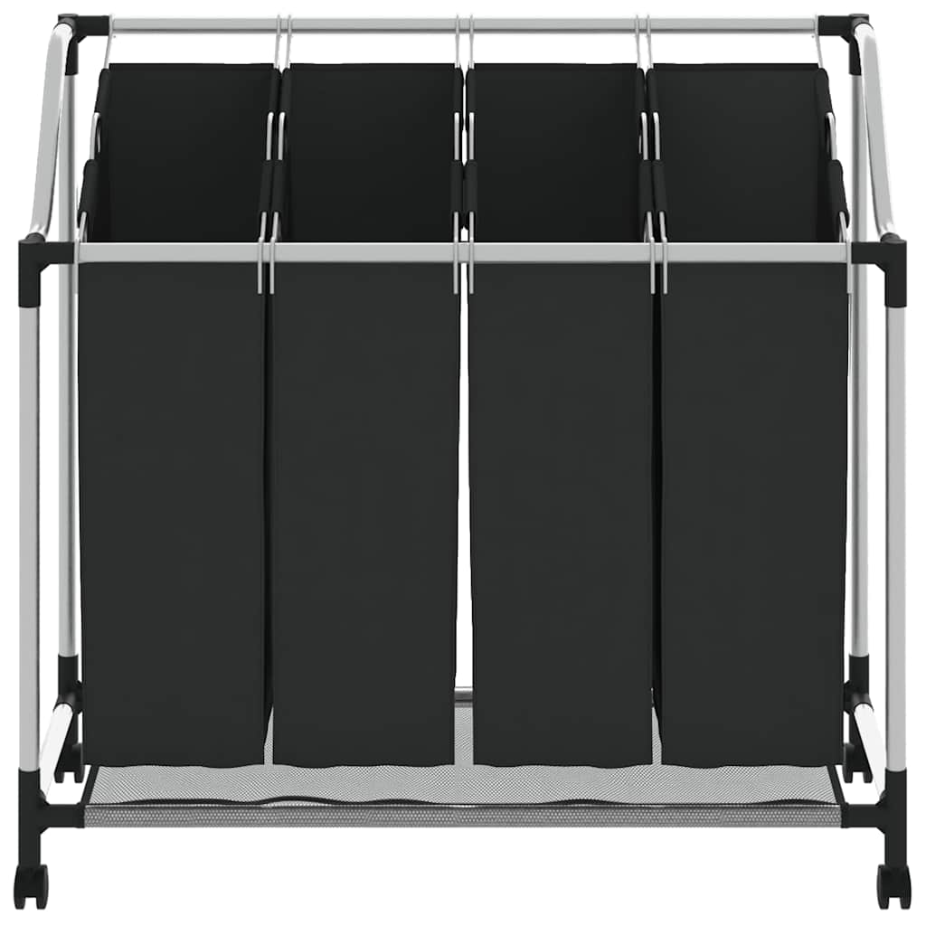 4 Fächer Schwarz Wäschesortierer - Image 5