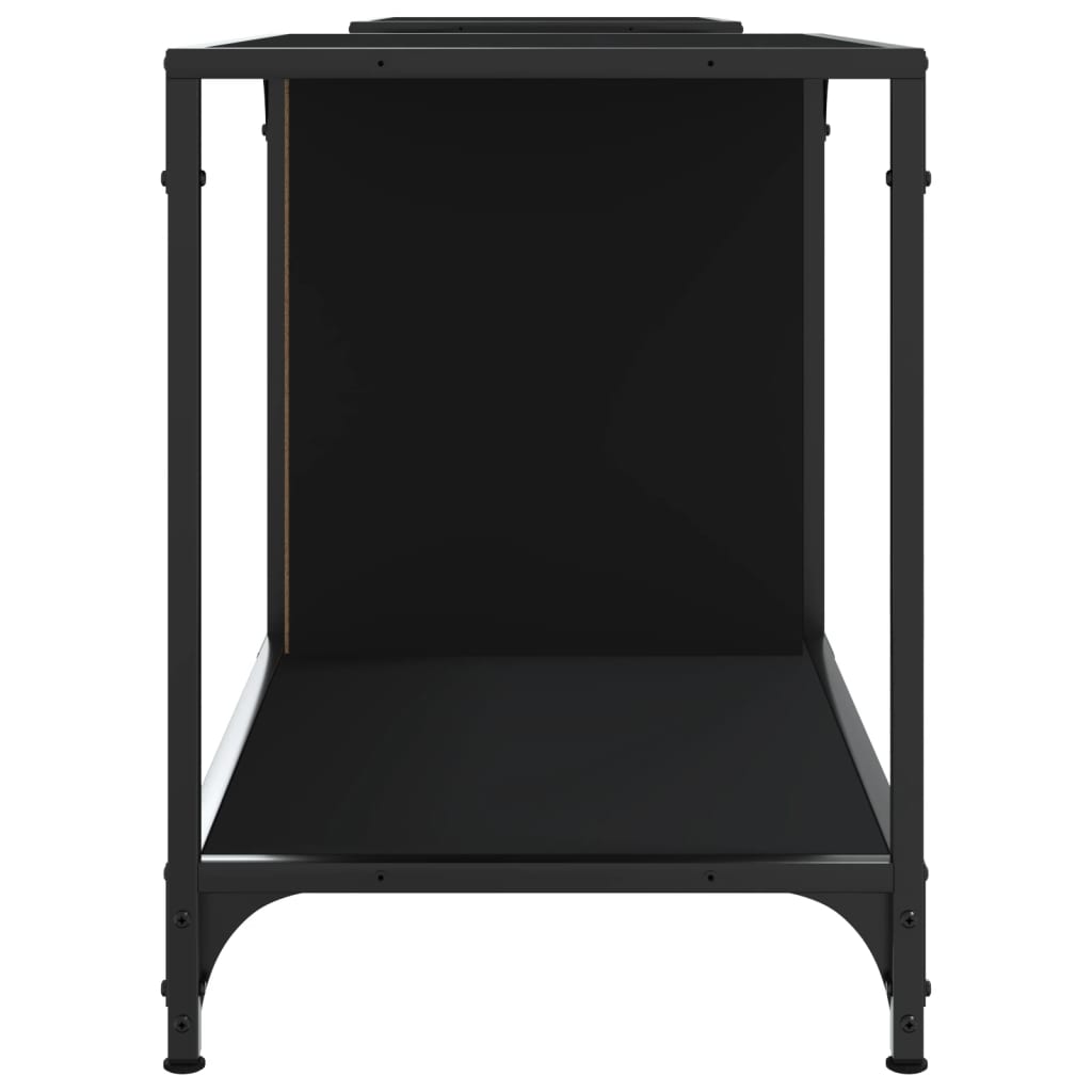 vidaXL TV-Schrank Schwarz 203x37x50 cm Holzwerkstoff - Image 5