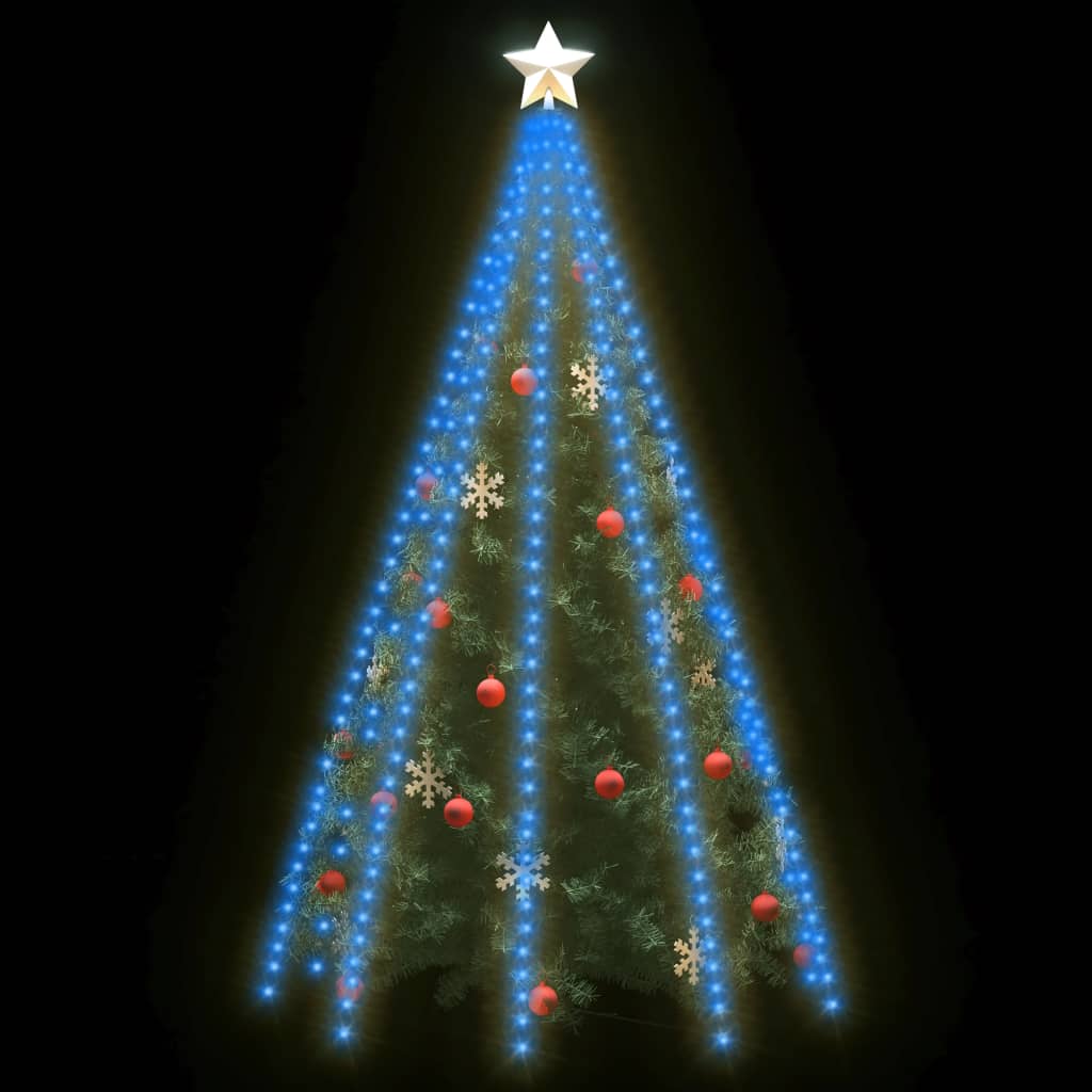 vidaXL Weihnachtsbaum-Lichternetz mit 400 LEDs Blau 400 cm - Image 3