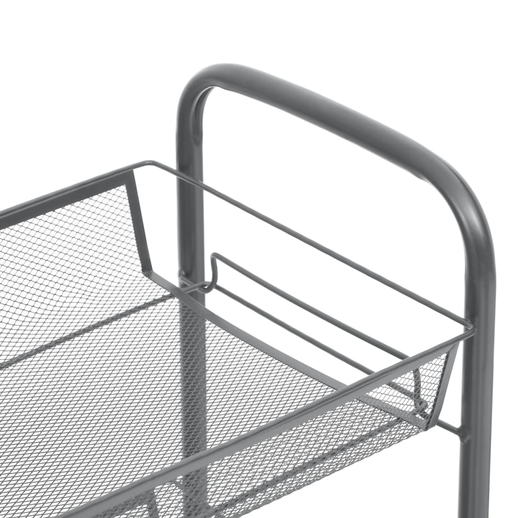 vidaXL Küchenwagen 5 Etagen Grau 46x26x105 cm Eisen - Image 5