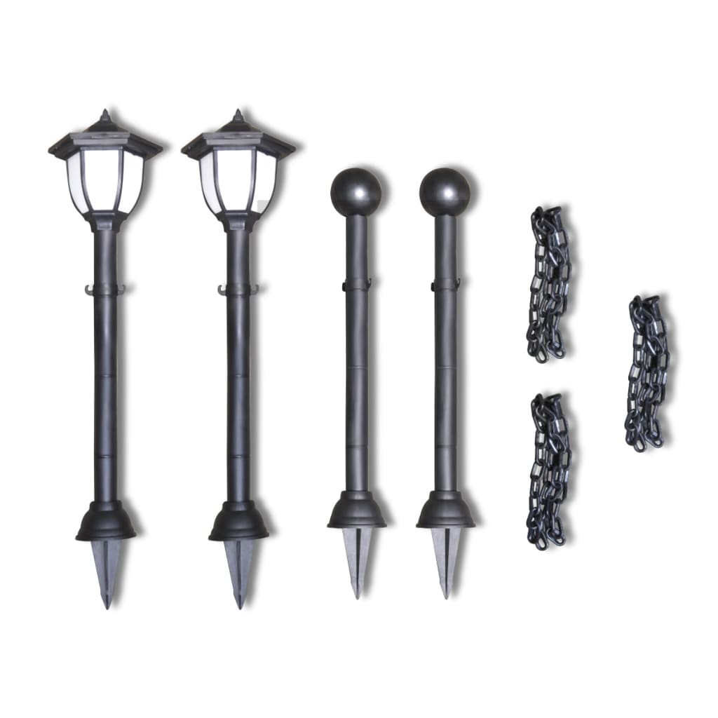 2x LED Lampe Solarleuchte Außenlampe Gartenleuchte Laterne - Image 4