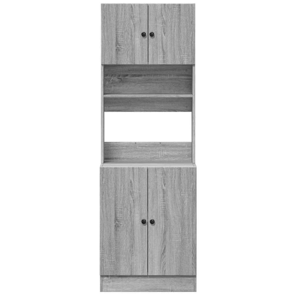 vidaXL Küchenschrank Grau Sonoma 60x50x180 cm Holzwerkstoff - Image 4