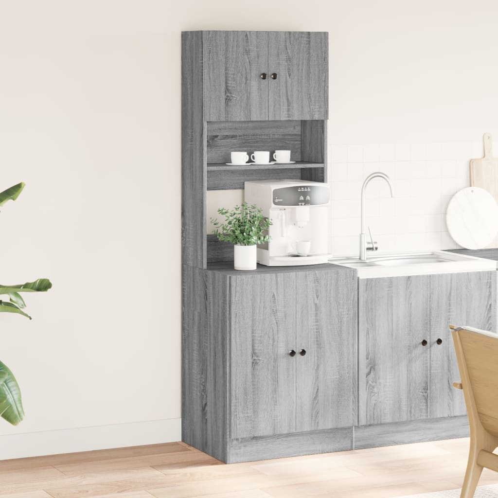 vidaXL Küchenschrank Grau Sonoma 60x50x180 cm Holzwerkstoff - Image 3