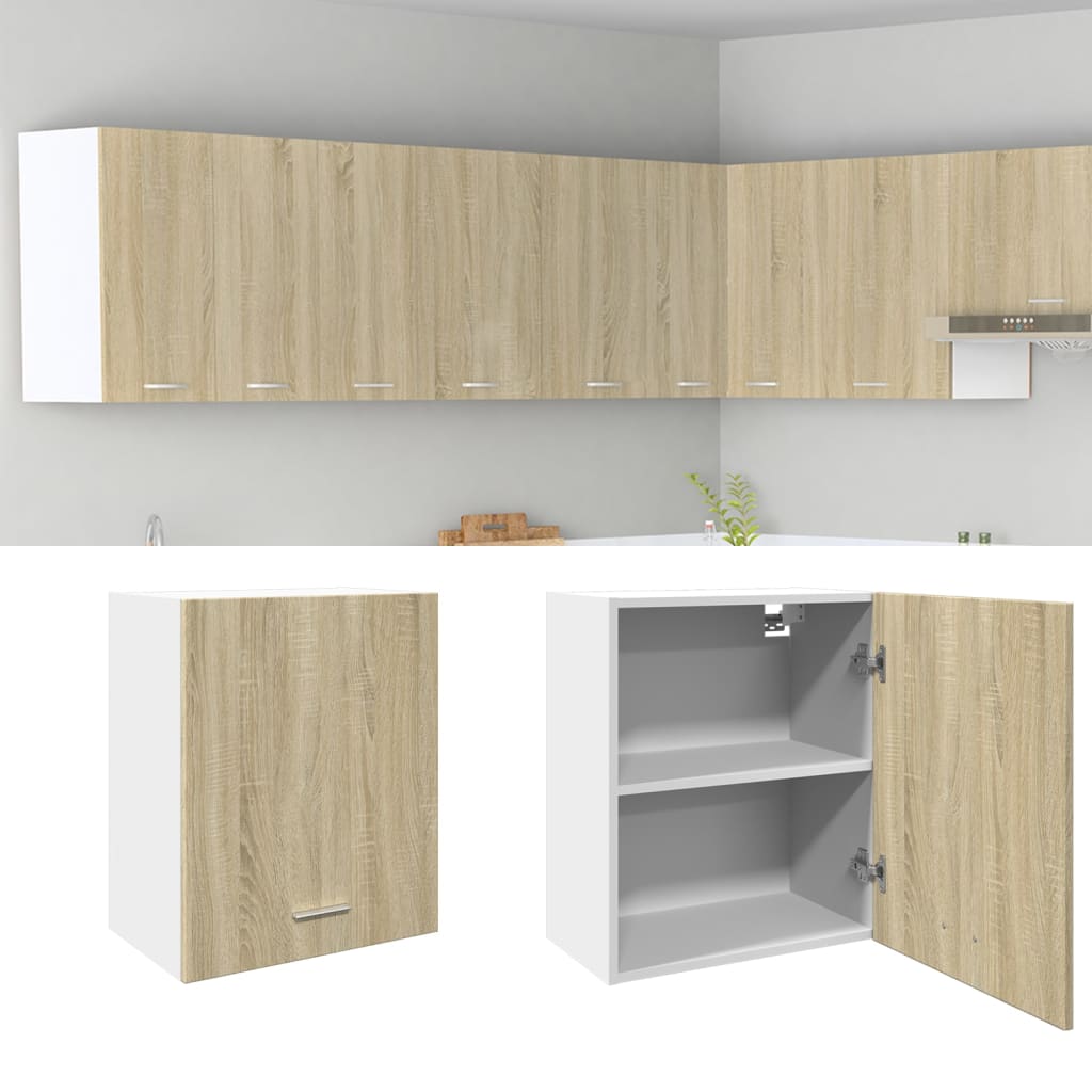 vidaXL Wandschrank Lyon Sonoma-Eiche 50x31x60 cm Holzwerkstoff