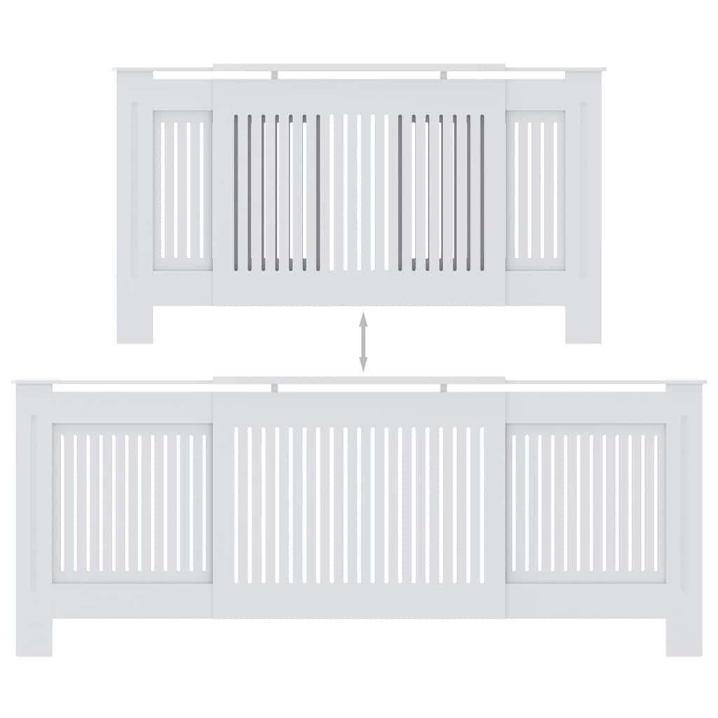 vidaXL MDF Heizkörperverkleidung Weiß 205 cm - Image 6