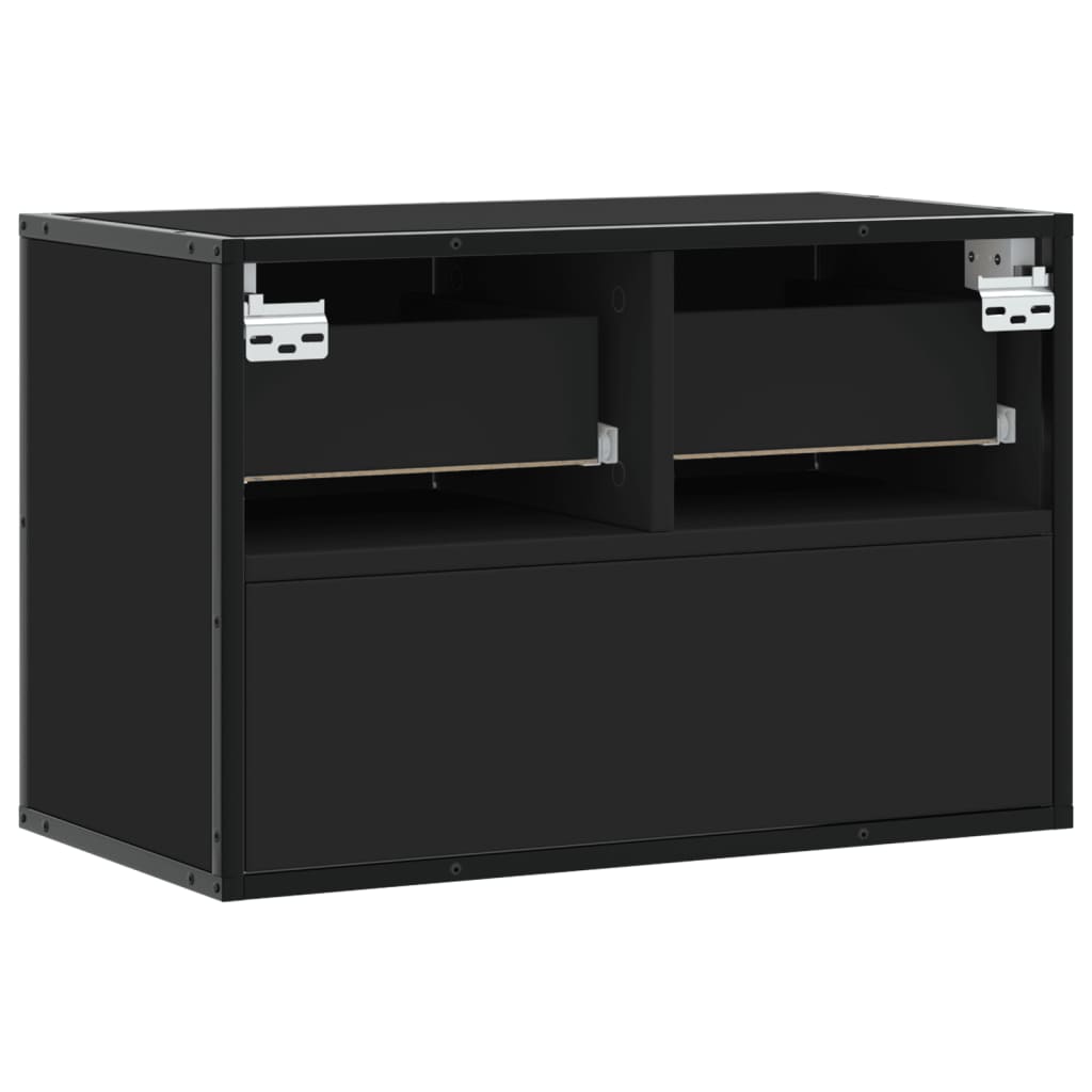 vidaXL TV-Schrank Schwarz 60x31x39,5 cm Holzwerkstoff und Metall - Image 6