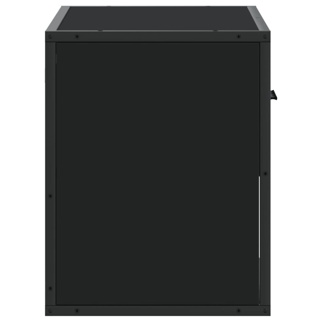 vidaXL TV-Schrank Schwarz 60x31x39,5 cm Holzwerkstoff und Metall - Image 5