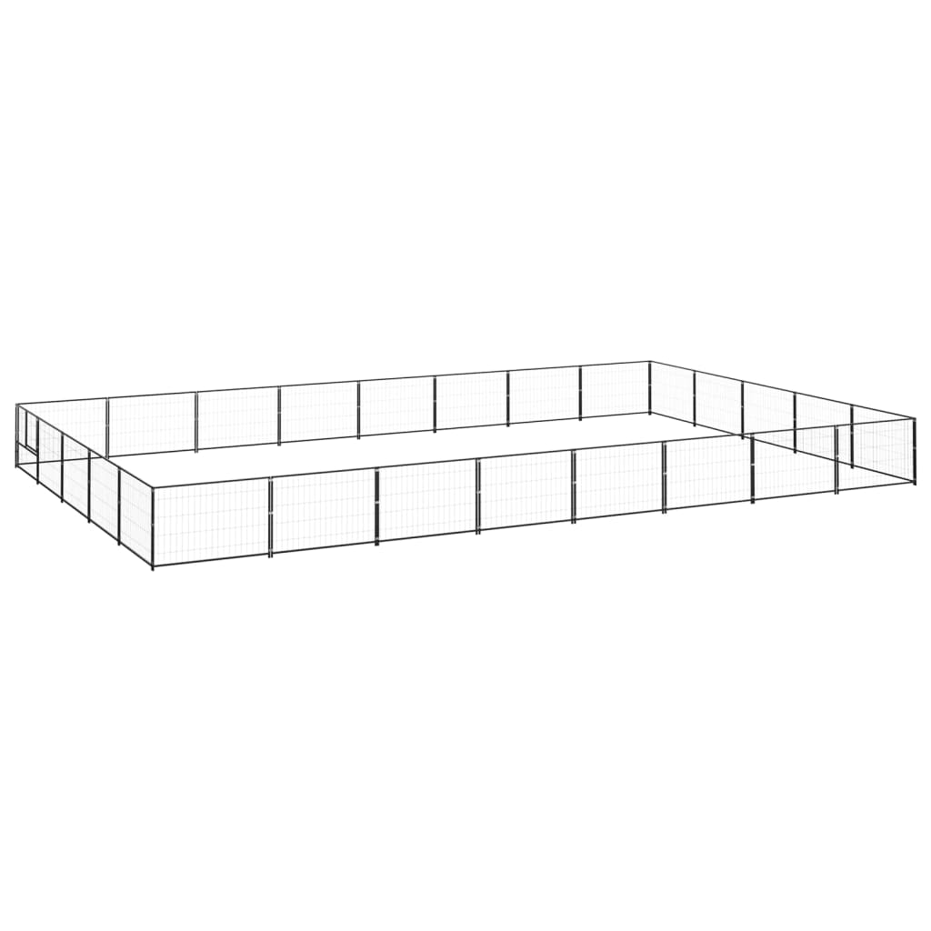 vidaXL Hundezwinger Schwarz 40 m² Stahl