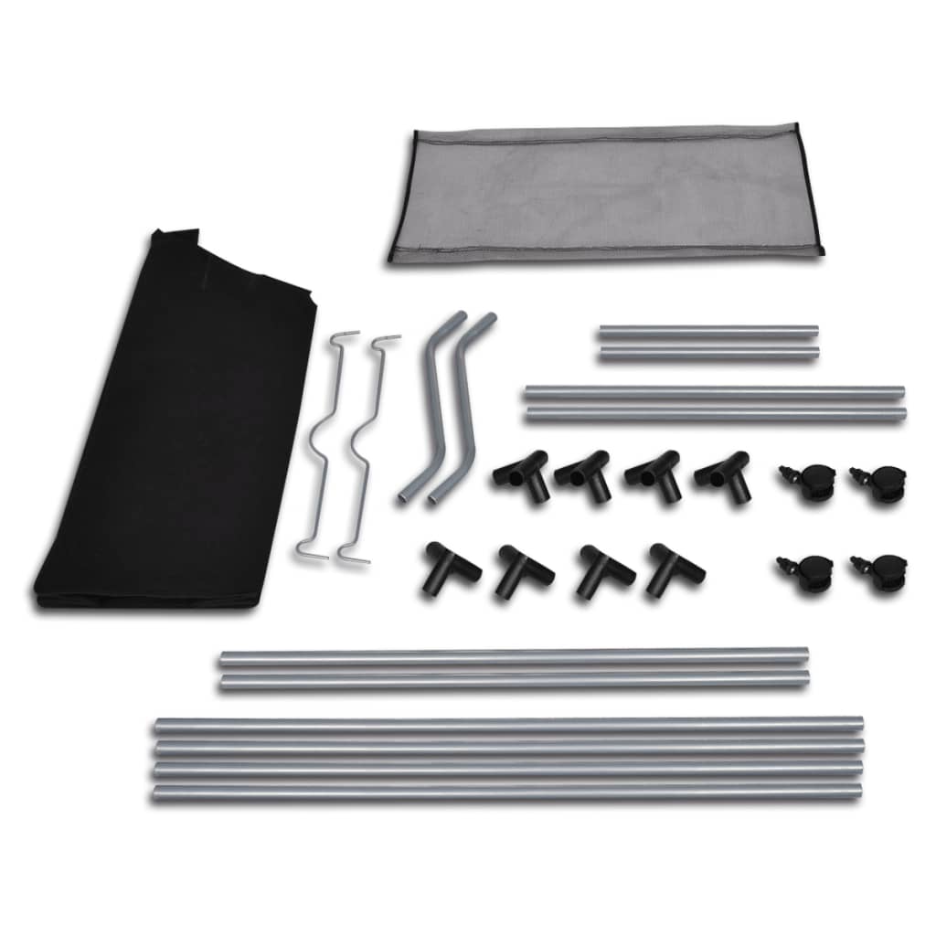 vidaXL Wäschekörbe mit Taschen 2 Stück Schwarz und Grau - Image 3