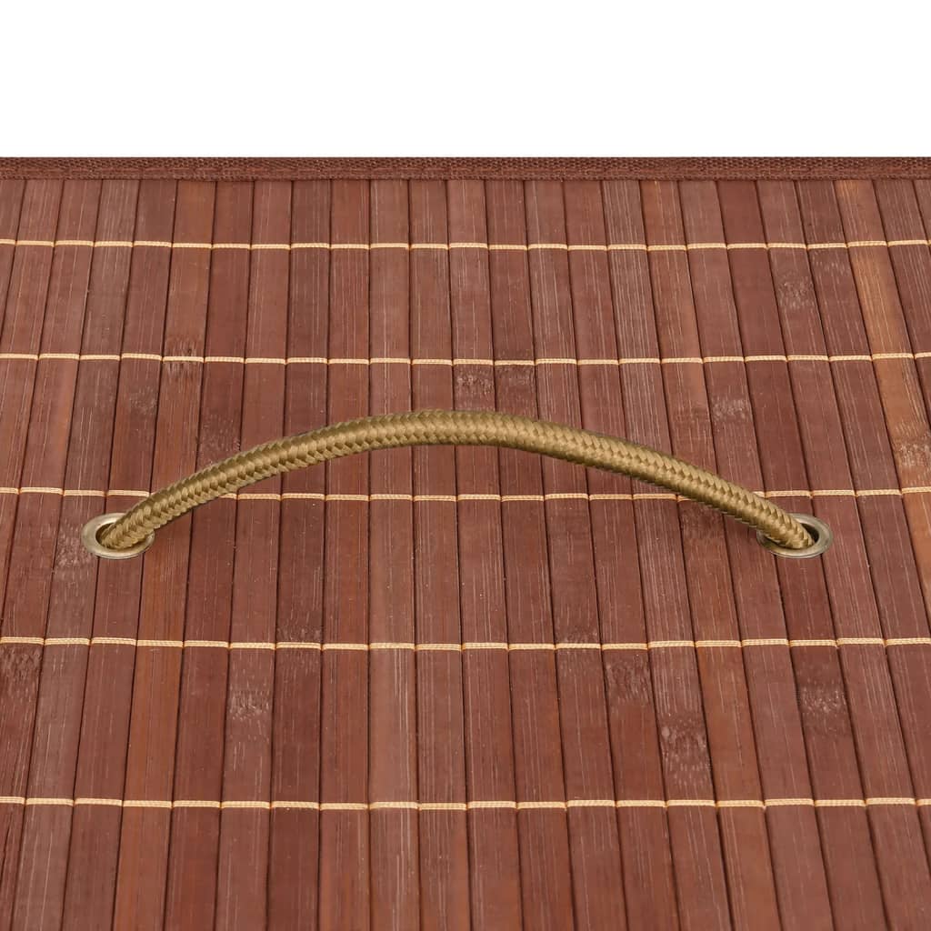 vidaXL Bambus-Wäschekorb mit 2 Fächern Braun 100 L - Image 6