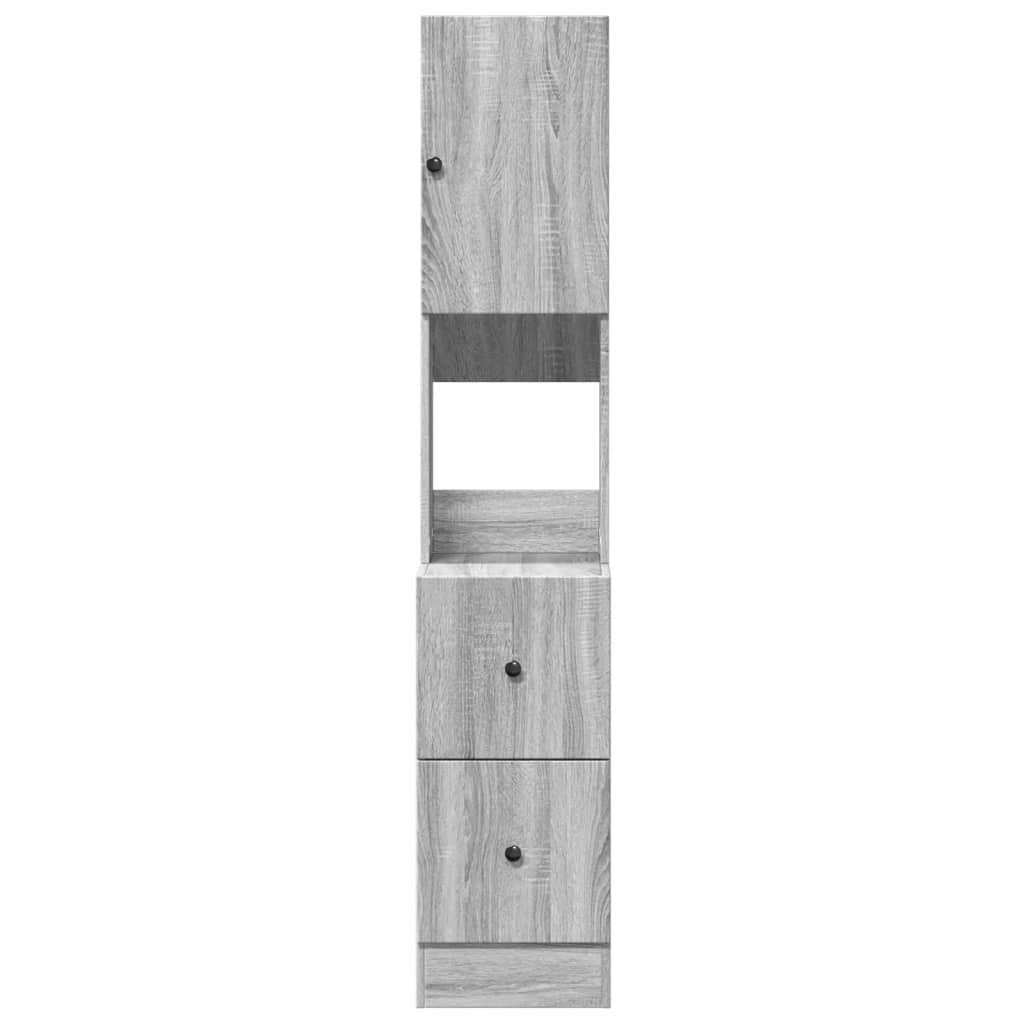 vidaXL Küchenschrank Grau Sonoma 35x50x180 cm Holzwerkstoff - Image 4