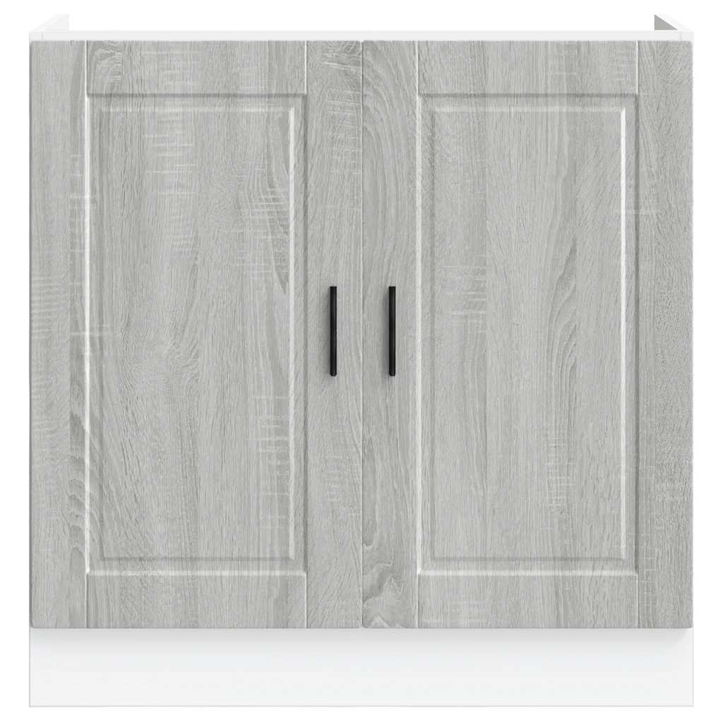 vidaXL Spülenunterschrank Porto Grau Sonoma 80x46x81,5cm Holzwerkstoff - Image 4