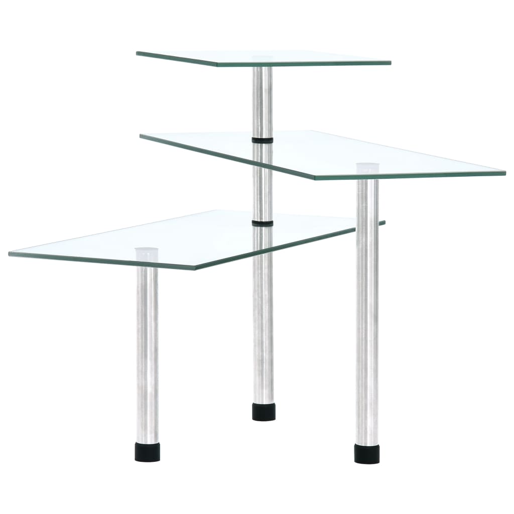 vidaXL Küchen-Eckregal 3 Ebenen Hartglas - Image 4