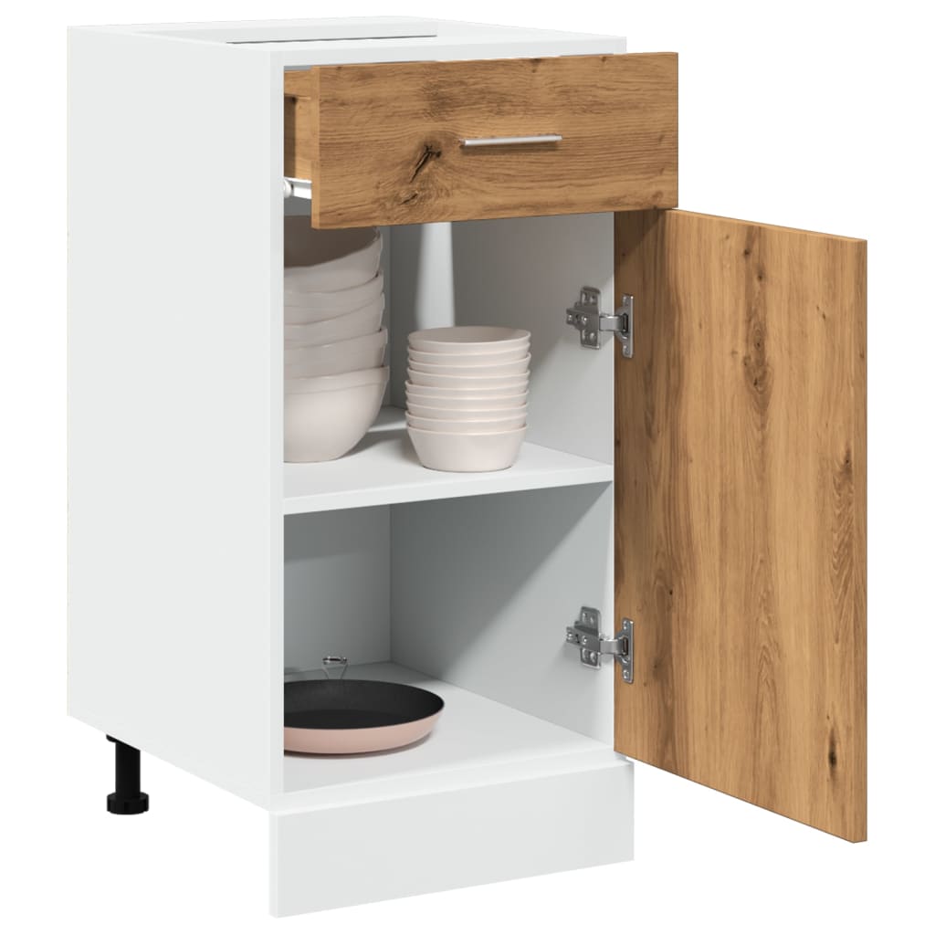 vidaXL Schubunterschrank Lyon Artisan-Eiche 40x46x81,5 cm Holzwerkstoff
