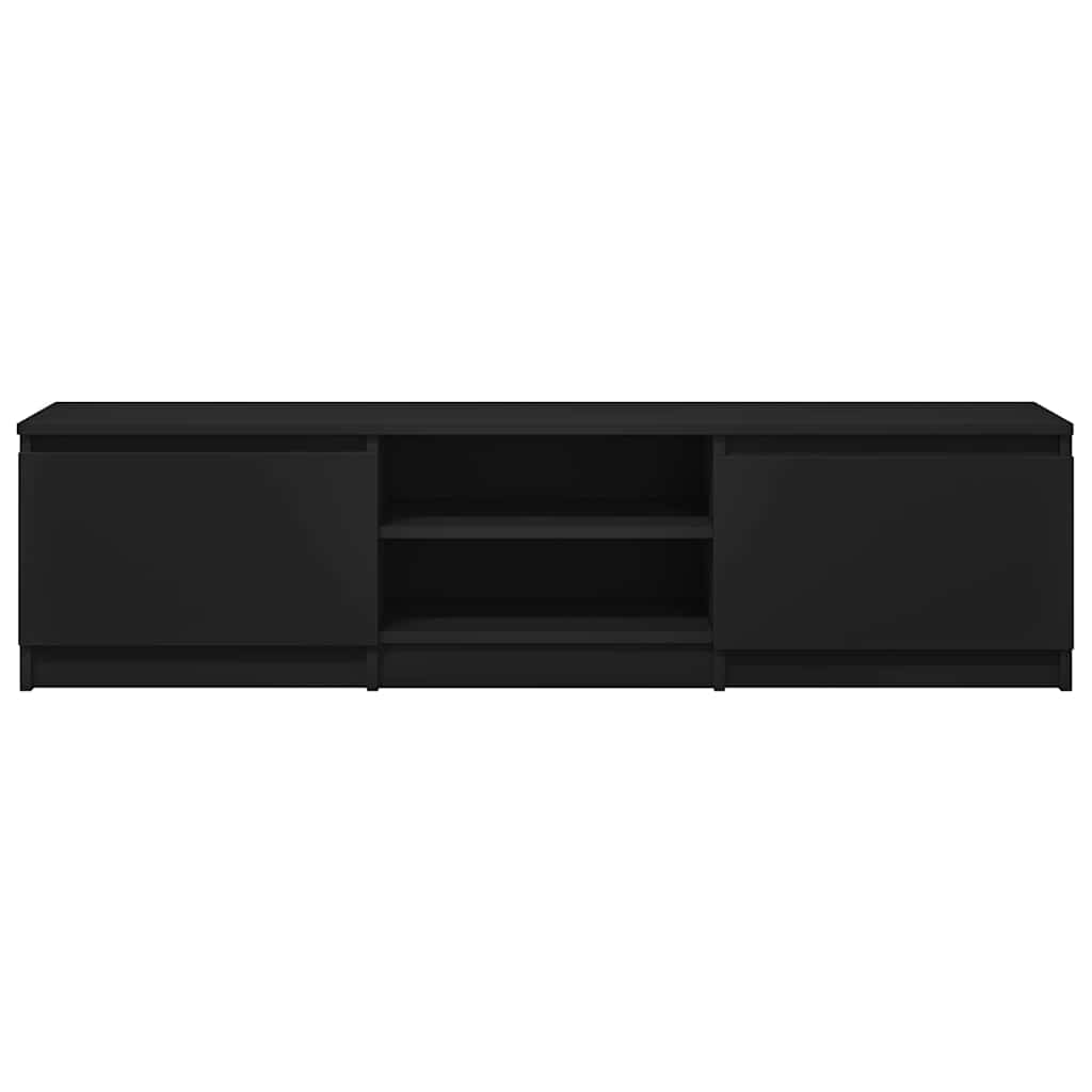 vidaXL TV-Schrank Schwarz 140x40x35,5 cm Holzwerkstoff - Image 6