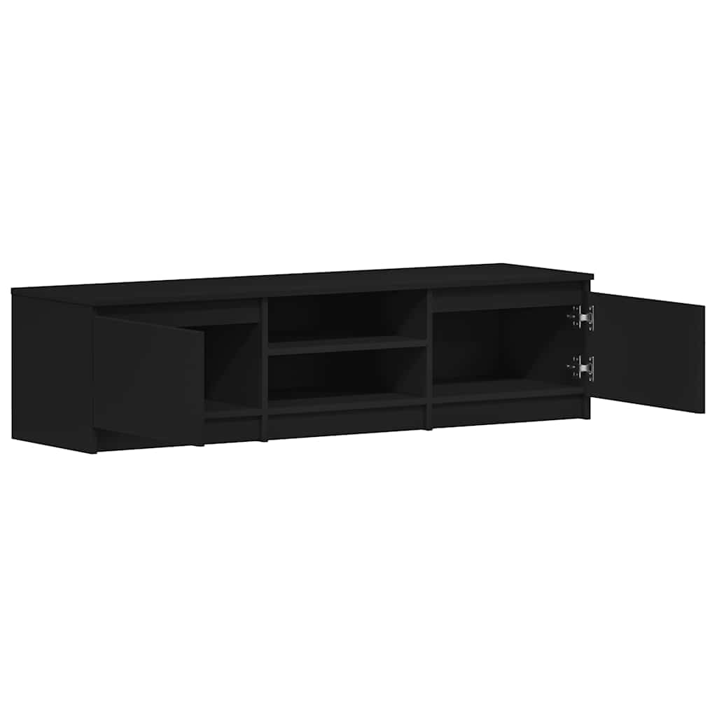 vidaXL TV-Schrank Schwarz 140x40x35,5 cm Holzwerkstoff - Image 5