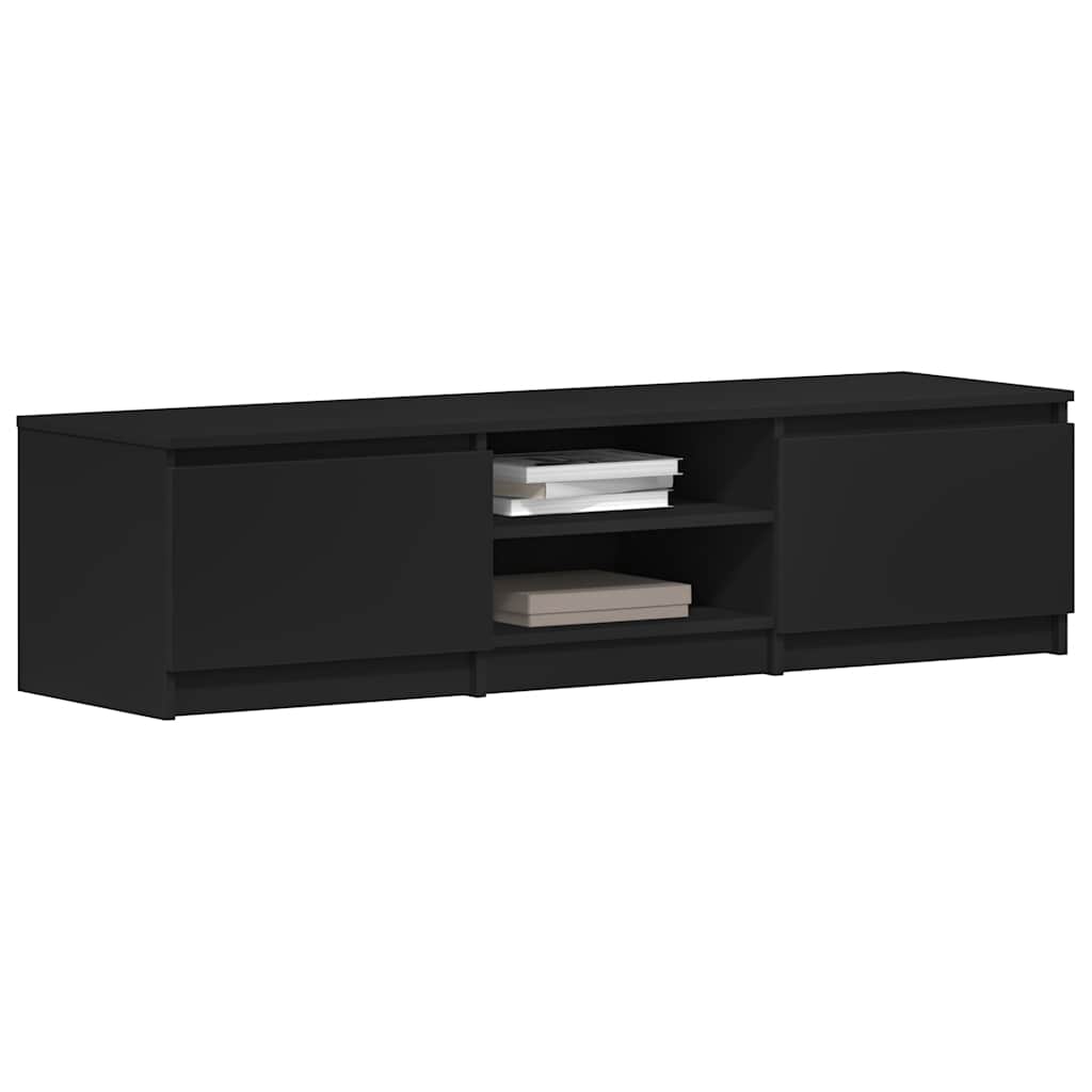 vidaXL TV-Schrank Schwarz 140x40x35,5 cm Holzwerkstoff - Image 4