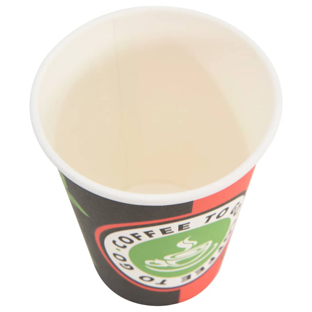 vidaXL Pappbecher 1000 Stk. 12oz 300ml Rot und Schwarz - Image 5
