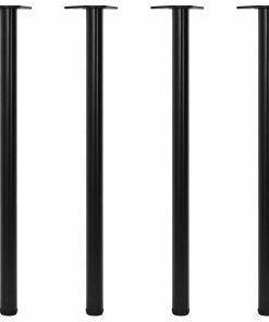 4x höhenverstellbares Tischbein Schwarz 1100 mm