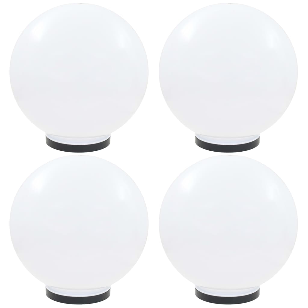 vidaXL LED-Gartenleuchten 4 Stk. Kugelförmig 40 cm PMMA