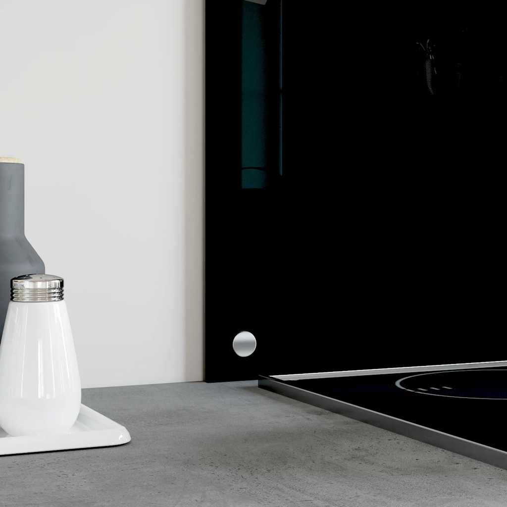 vidaXL Küchenrückwände 2 Stk. Schwarz 80x40 cm Hartglas - Image 3