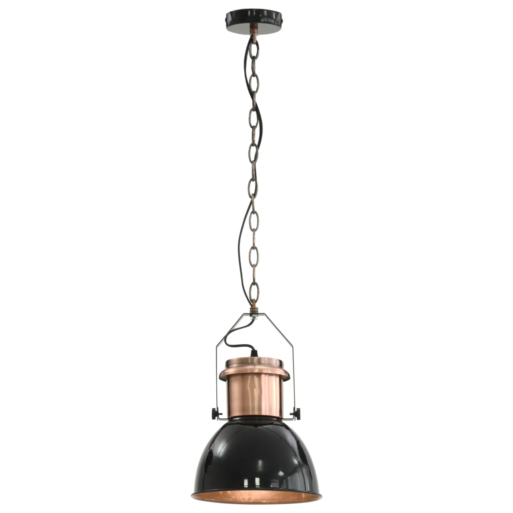 vidaXL Deckenlampe 2 Stk. Schwarz Rund E27 - Image 3