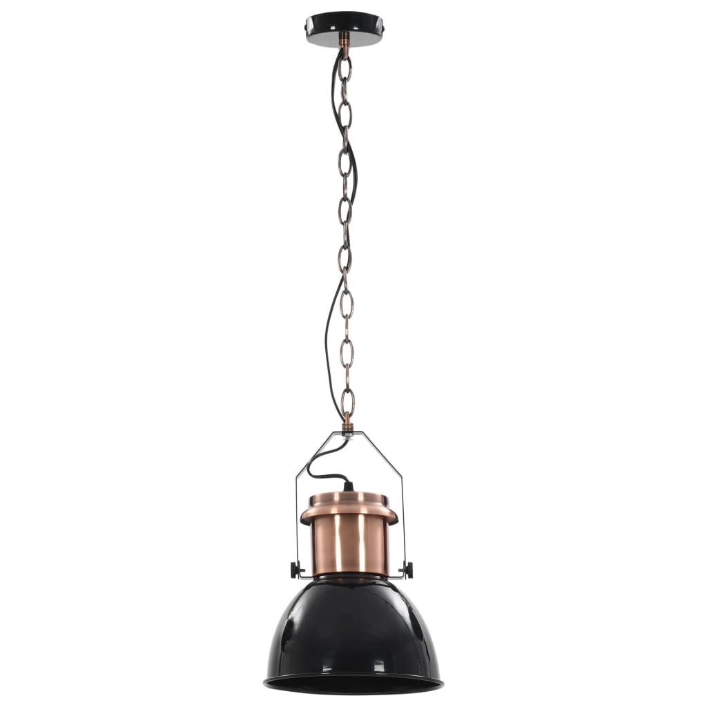 vidaXL Deckenlampe 2 Stk. Schwarz Rund E27 - Image 5