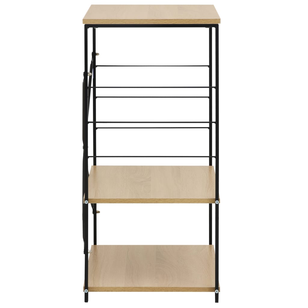 vidaXL Mikrowellenregal Schwarz Eiche 60×39,6×79,5 cm Holzwerkstoff - Image 4