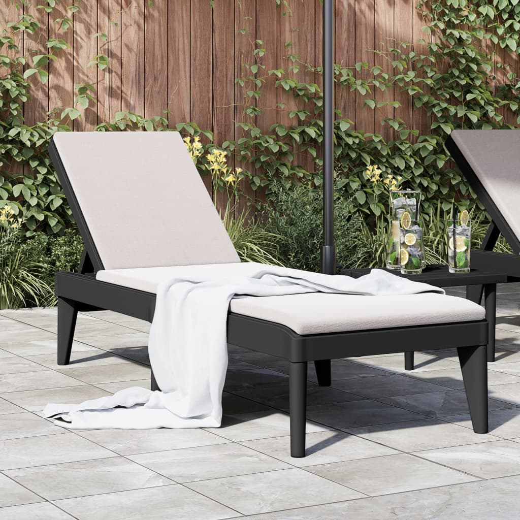 vidaXL Sonnenliege Anthrazit 186x60x29 cm PP
