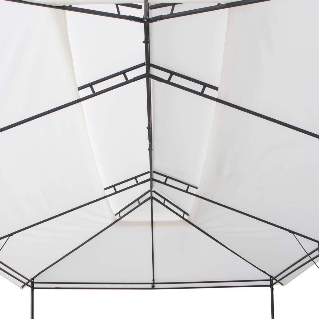 vidaXL Pavillon mit Vorhängen 600x298x270 cm Weiß 180g/m² - Image 6
