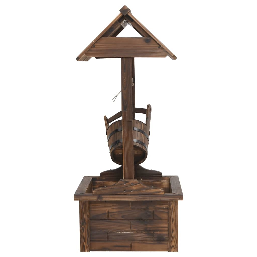 vidaXL Wunschbrunnen mit Pumpe 57x50x112 cm Massivholz Tanne - Image 5