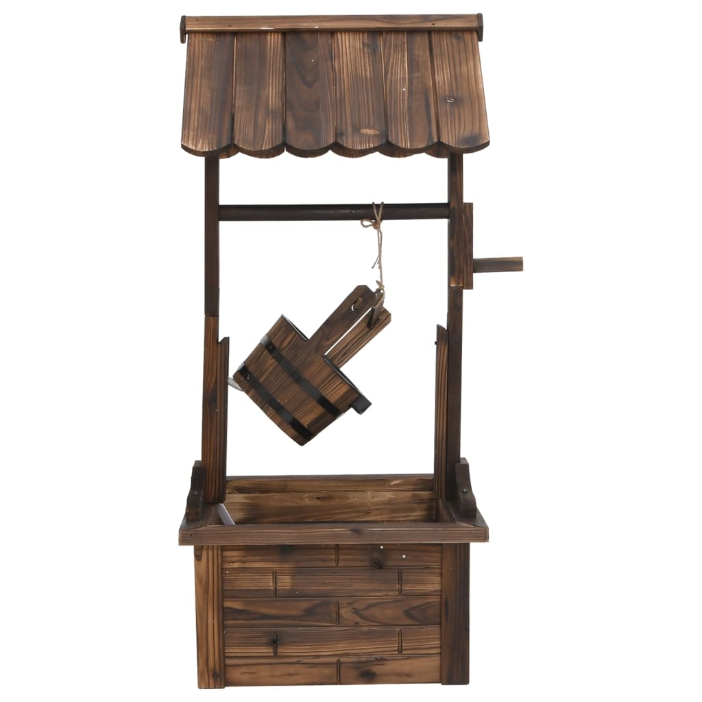 vidaXL Wunschbrunnen mit Pumpe 57x50x112 cm Massivholz Tanne - Image 4