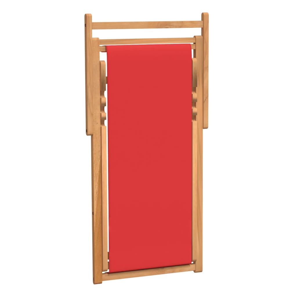 vidaXL Strandstuhl Klappbar Massivholz Teak Rot - Image 6