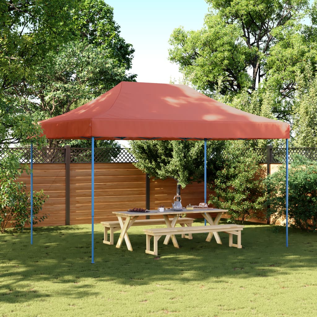 vidaXL Partyzelt Faltbar Pop-Up Terrakottarot 410x279x315 cm