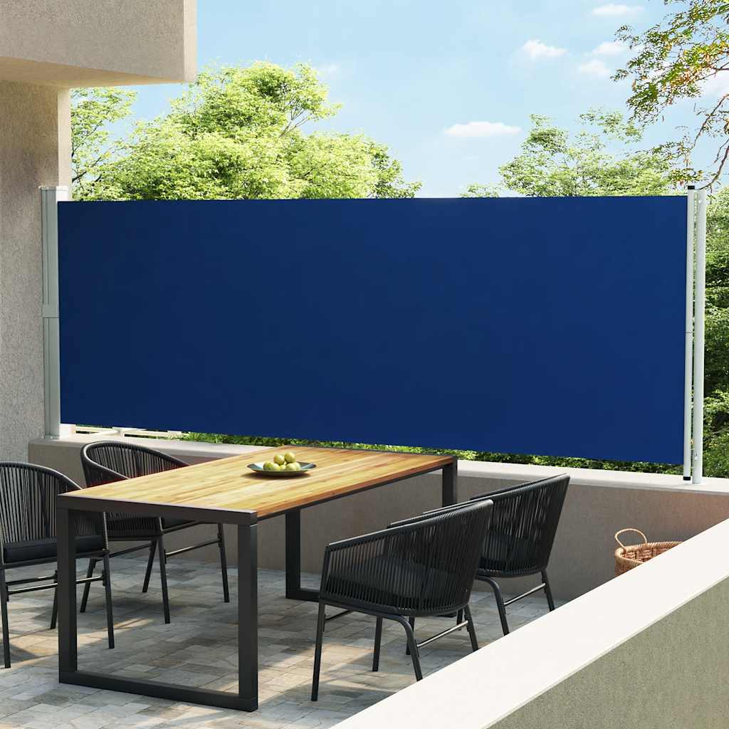 vidaXL Seitenmarkise Ausziehbar 600x160 cm Blau