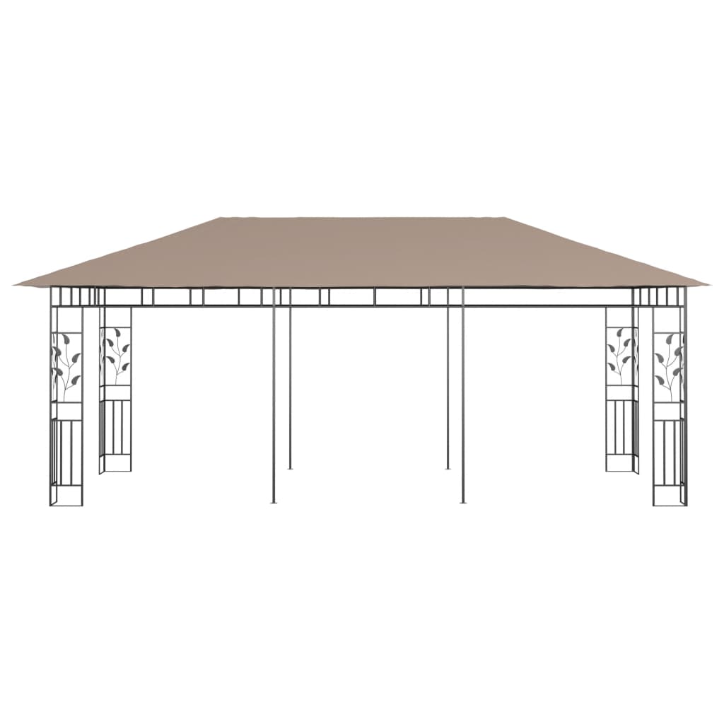 vidaXL Pavillon mit Moskitonetz 6x3x2,73 m Taupe 180 g/m² - Image 3