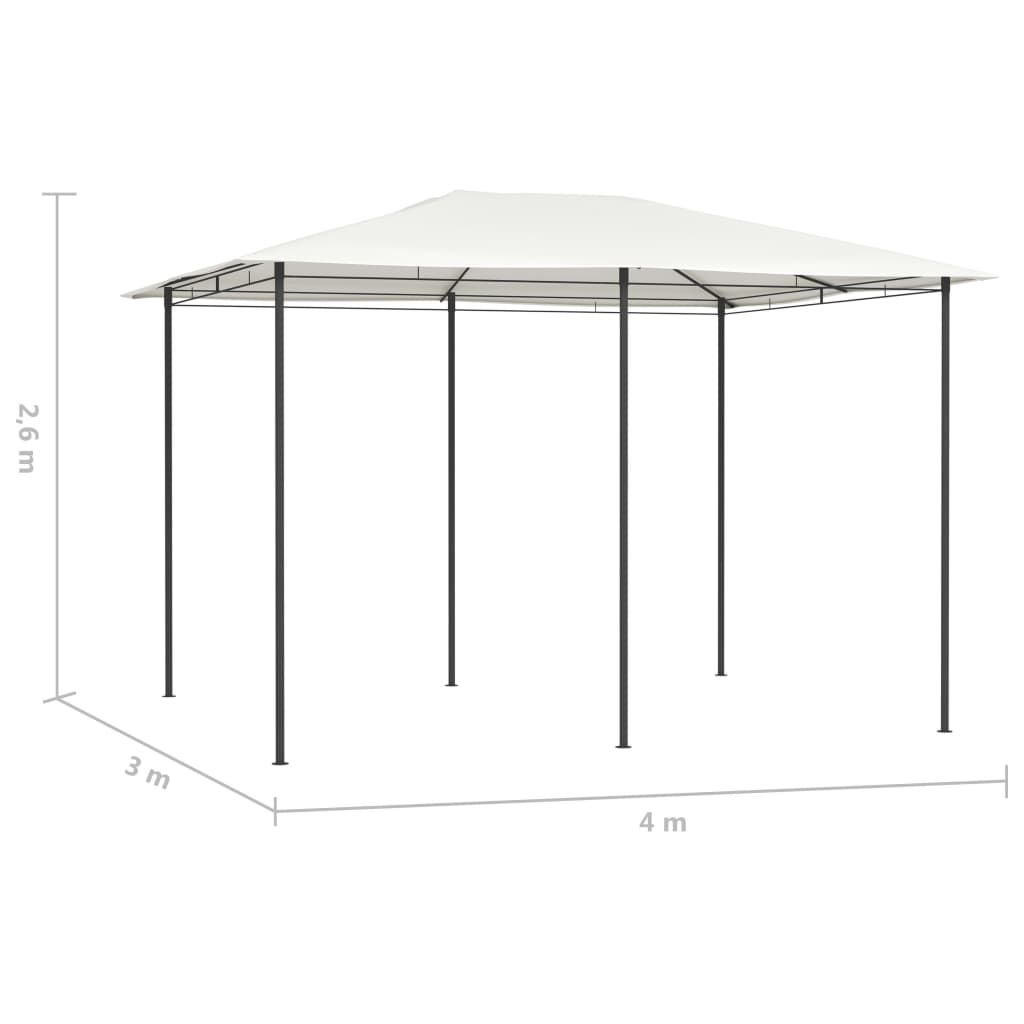 vidaXL Pavillon 3x4x2,6 m Creme 160 g/m² - Image 4