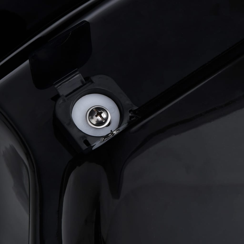 vidaXL Toilette für Ecke Keramik Schwarz - Image 6