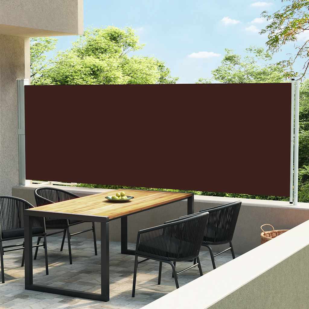vidaXL Seitenmarkise Ausziehbar 600x160 cm Braun
