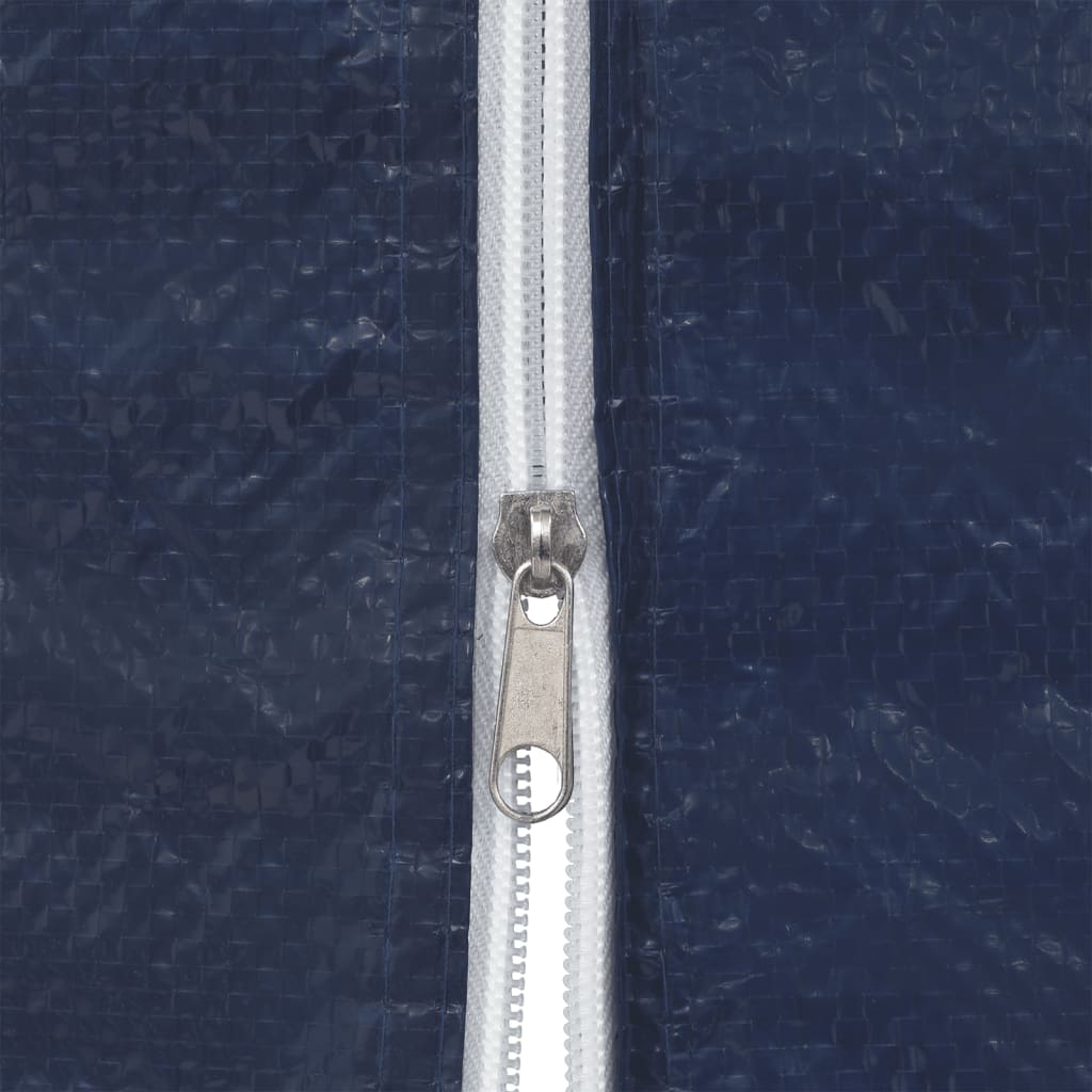 vidaXL Partyzelt-Seitenwände 2 Stück mit Reißverschluss PE Blau - Image 4