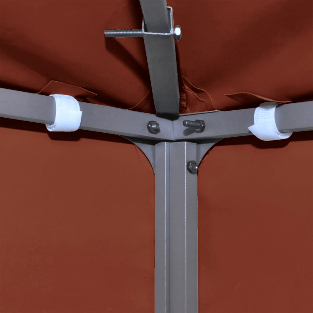 vidaXL Pavillon-Dachplane mit Kaminabzug 310 g/m² 3x3 m Terrakotta - Image 4