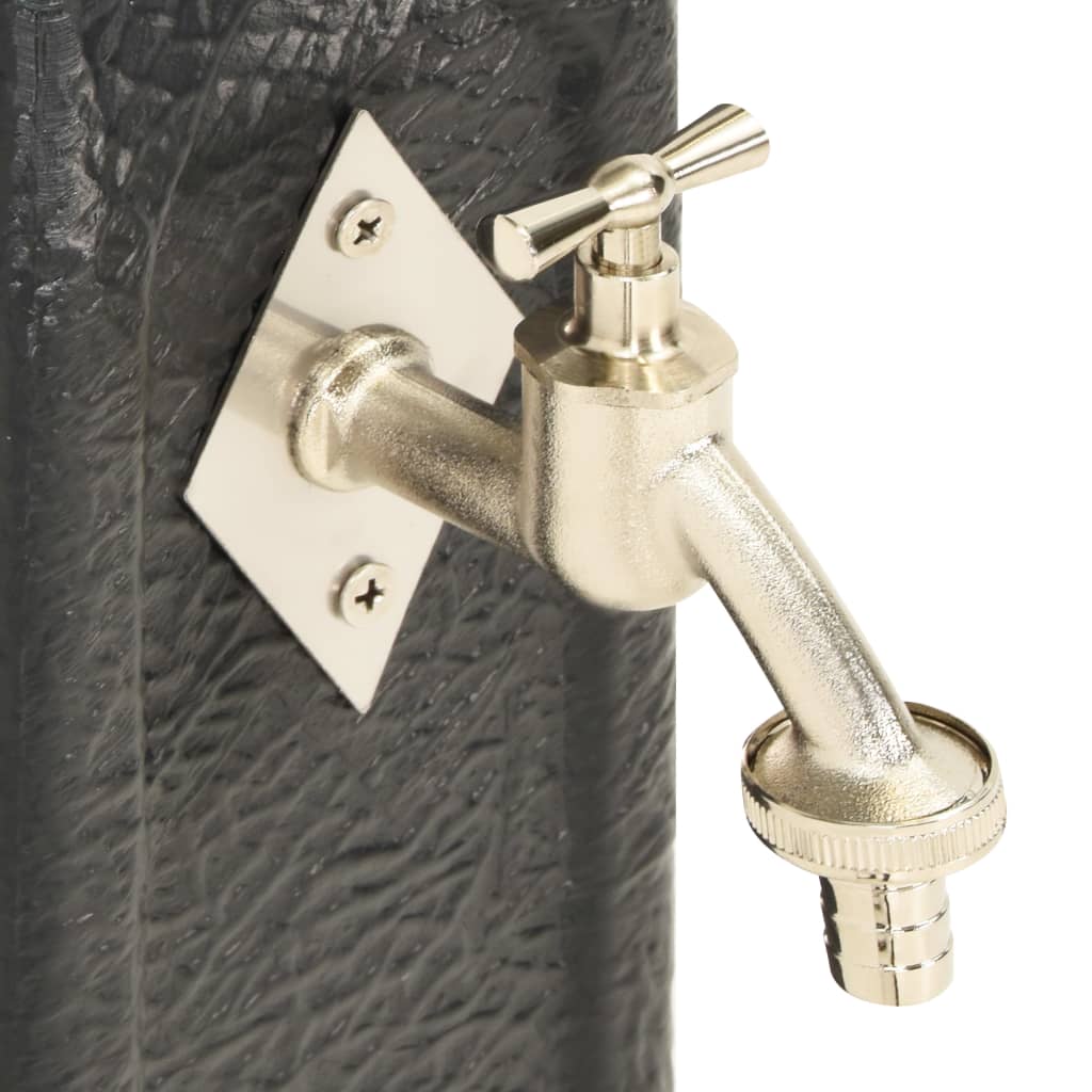 vidaXL Wasserzapfsäule Anthrazit Steinoptik - Image 5