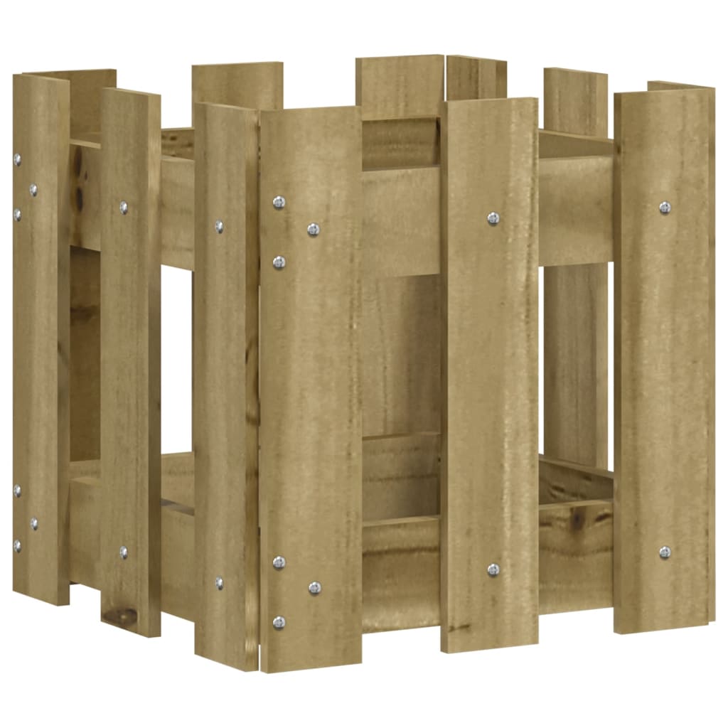 vidaXL Pflanzkübel Latten-Design 30x30x30 cm Kiefernholz Imprägniert - Image 4