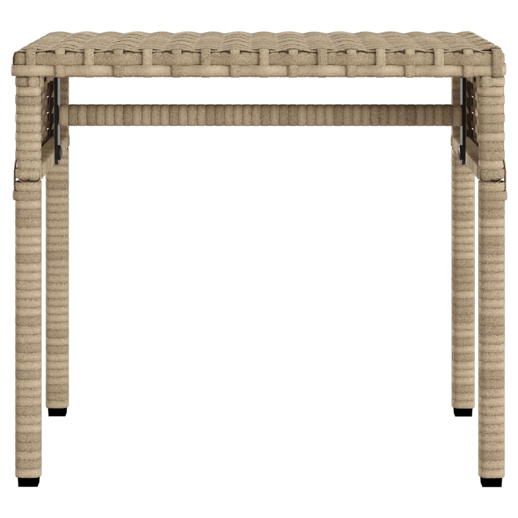 vidaXL Sonnenliege mit Dach und Tisch Beige Poly Rattan - Image 4