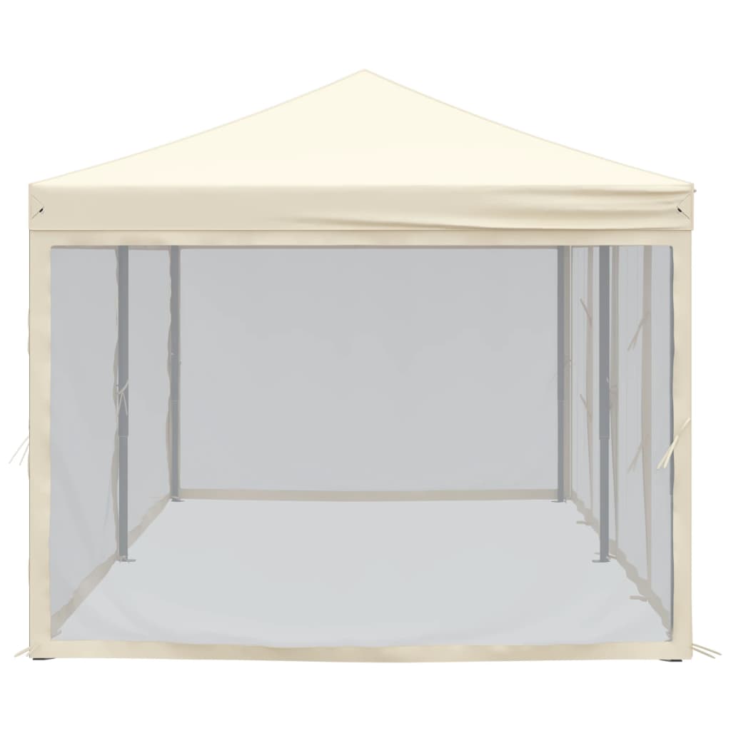 vidaXL Partyzelt Faltbar mit Seitenwänden Creme 3x6 m - Image 4