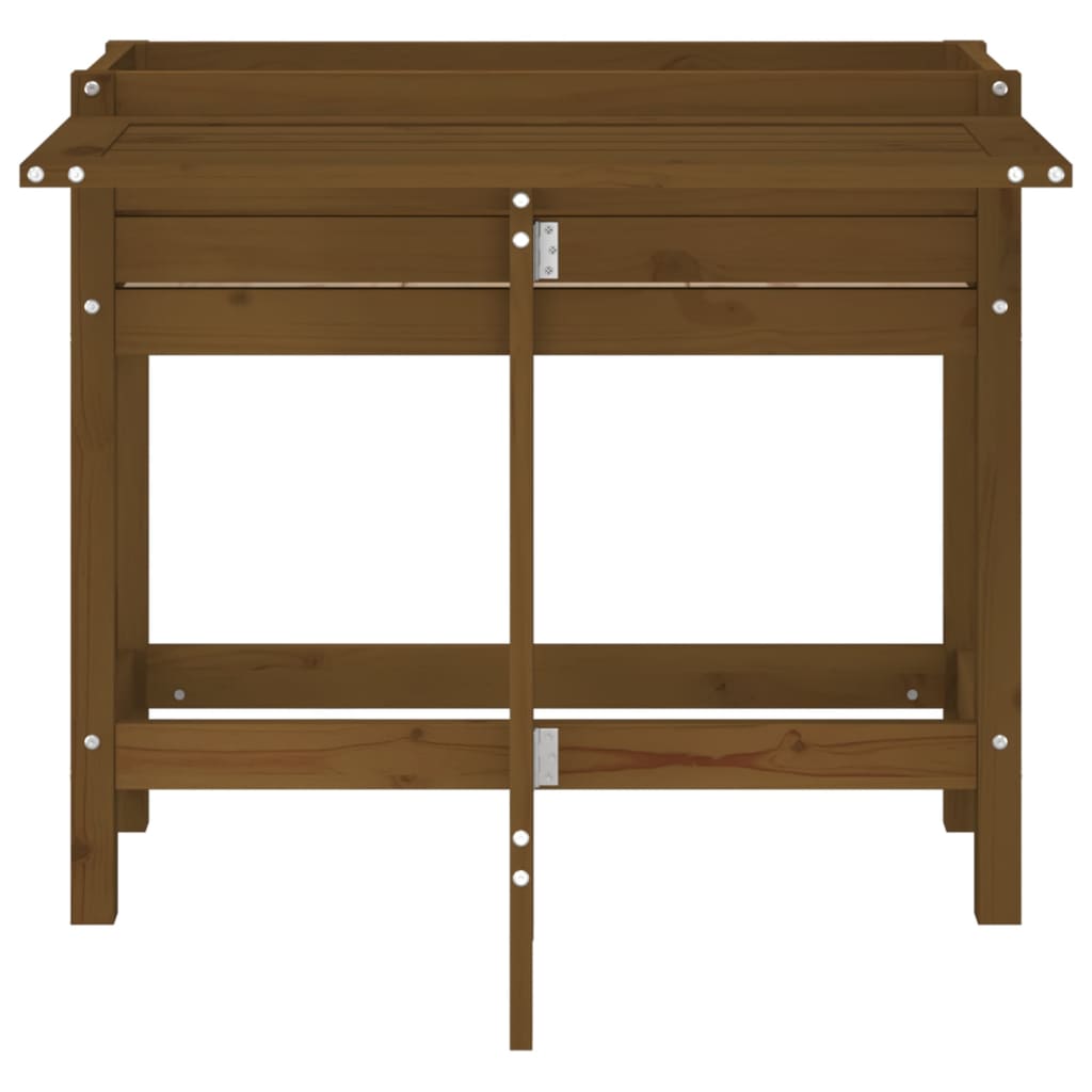 vidaXL Pflanzkasten mit Klappbarer Tischplatte Honigbraun Massivholz - Image 4